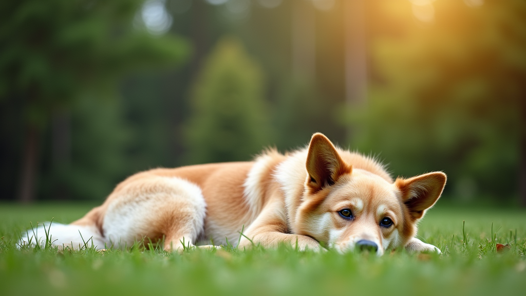 quiet dog in a calm environment