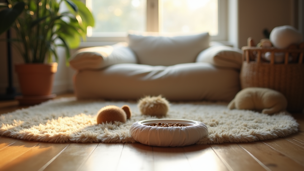 Pet supplies and a comfortable pet setting
